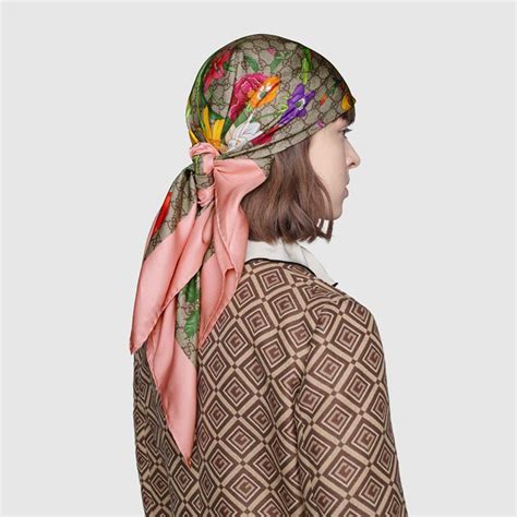 gucci silk head scarf replica|how to authenticate gucci scarf.